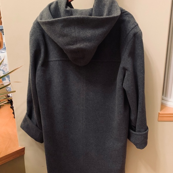 Pure Wool Boxy Hooded Long Coat - Picture 3 of 11